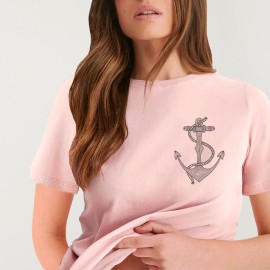 T-shirt Unisexe Rose Wooden Anchor