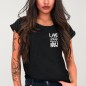 Women T-shirt Black Live Now