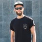 T-shirt Homme Noir Wanderer Skull