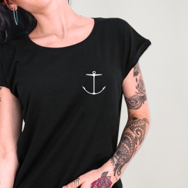 T-shirt Femme Noir Pipe Spot