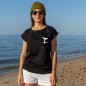 T-shirt Femme Noir Whale