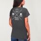 T-shirt mit V-Ausschnitt Damen Anthrazitgrauer Travel Oaxaca