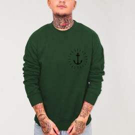 Men Sweatshirt Green God of Sea