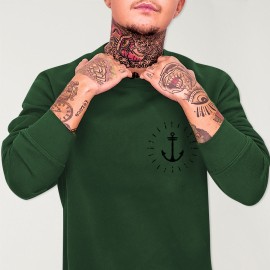 Men Sweatshirt Green God of Sea