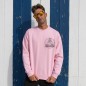 Men Sweatshirt Pink Storm Paper Ship