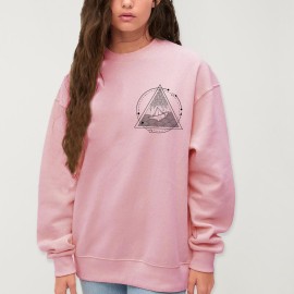 Women Sweatshirt Pink Storm Paper Ship