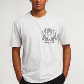 Men T-Shirt White Ocean Octopus