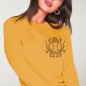 Women Sweatshirt Mustard Ocean Octopus