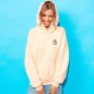 Hoodie Donna Bianco Sporco Waves Anchor