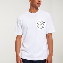 Men T-Shirt White Good Vibes