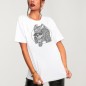 T-shirt Unisexe Blanc Samurai Skull