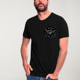 T-shirt Homme Noir Good Vibes