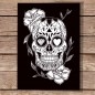 Illustration Noir Mexican Skull